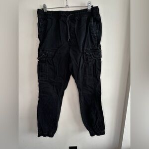 Men’s Black Aeropostale Cargo Joggers Pockets Pants Size Small Casual Streetwear